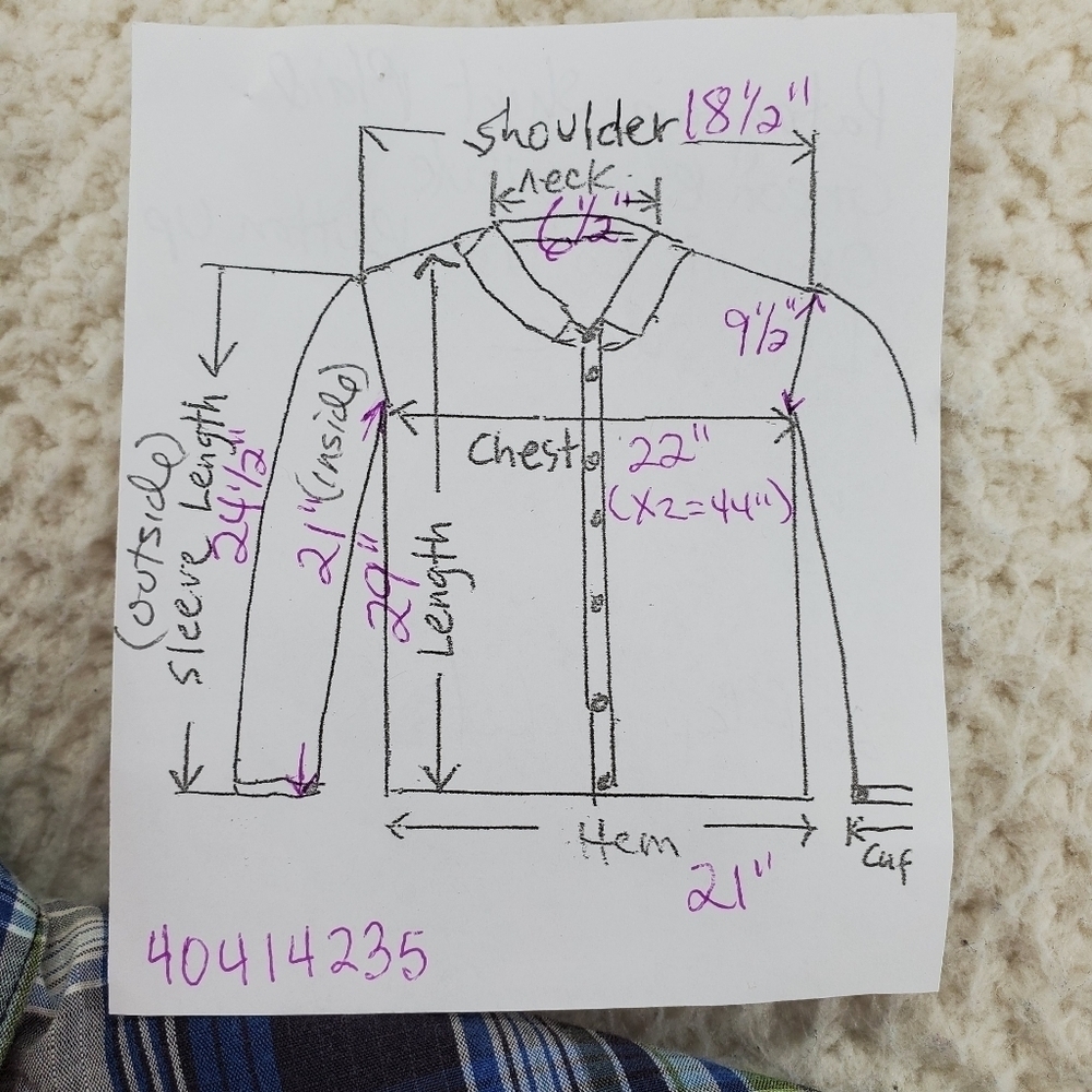 Patagonia Shirt Plaid Organic Cotton Green Blue White Button Up Mens M - Picture 3 of 13